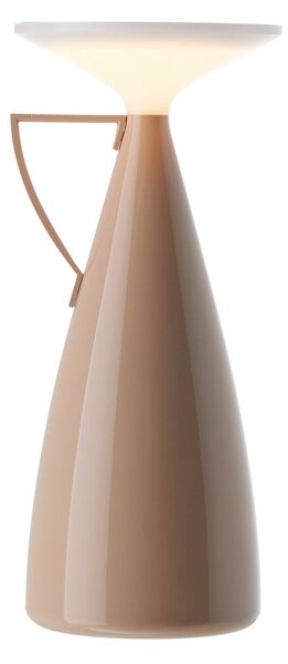 Kartell LED-akumulatorska namizna svetilka Camomille, bež, višina 24 cm, zatemnjen, Bež, Dnevna soba / jedilnica, Plastika, Dizajn