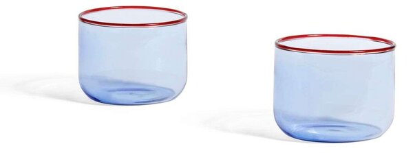 HAYHAY - Tint Glass Set of 2 Light Blue/Red HAY