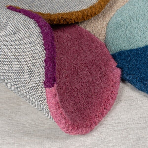 Bež ročno tkana volnena preproga 160x230 cm Mia Textured Scallop – Flair Rugs