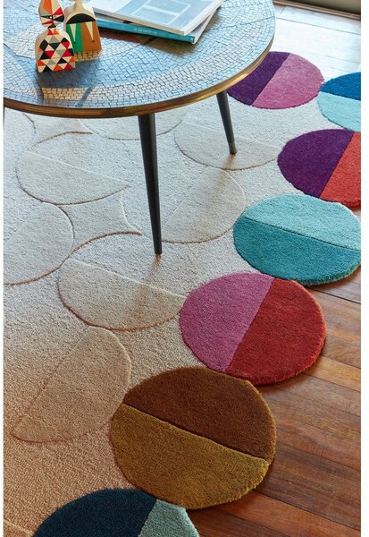 Bež ročno tkana volnena preproga 160x230 cm Mia Textured Scallop – Flair Rugs