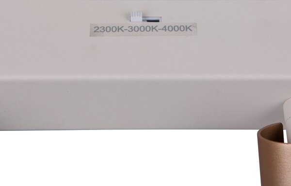 Trio Lighting LED stropni reflektor Ambala. Dolžina 44 cm, siva/rjava, 3-krilna., zatemnjen, Rjava / rjasta, Dnevna soba / jedilnica, Kovina, Sodobni