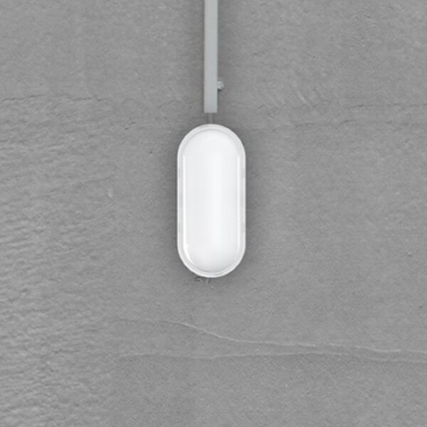 MEGATRON LED zunanja stenska svetilka Zella Neo XL senzor, bela, IP54, zatemnjen, Bela, Hodnik, Plastika