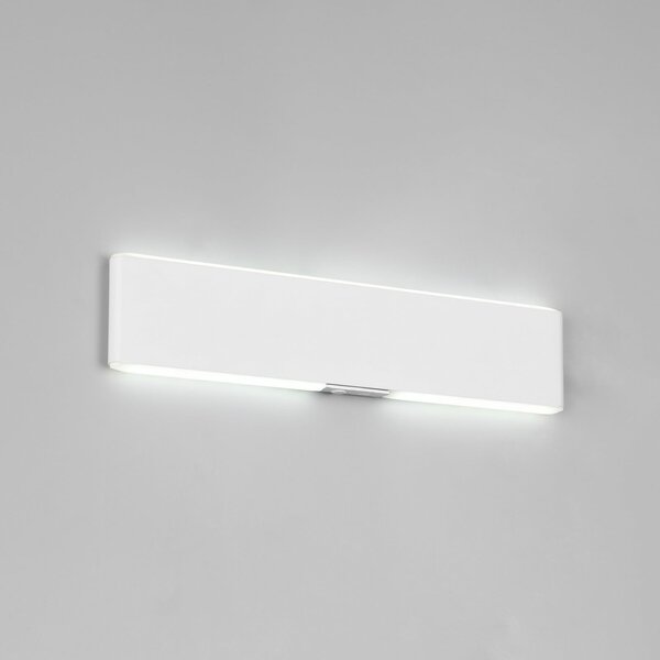 Trio Lighting LED-akumulatorska stenska svetilka Conchita, širina 32 cm, bela, kovina, CCT, zatemnjen, Bela, Dnevna soba / jedilnica, Kovina, Sodobni