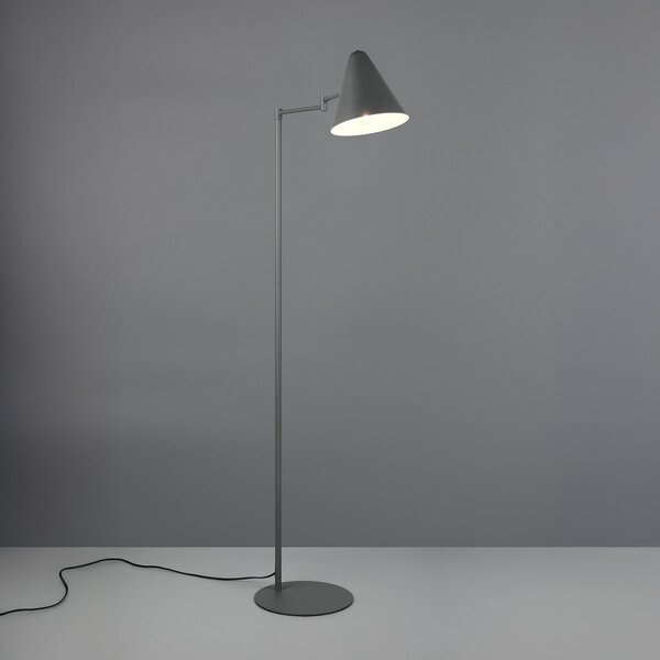 Trio Lighting Stojna svetilka Cosima, antracitna, višina 126 cm, kovina, Črna, Dnevna soba / jedilnica, Kovina, Sodobni