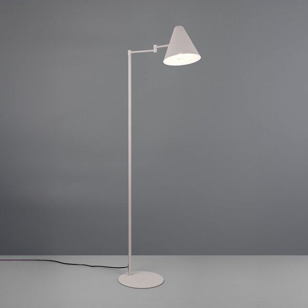 Trio Lighting Stojna svetilka Cosima, svetlo siva, višina 126 cm, kovina, Siva, Dnevna soba / jedilnica, Kovina, Sodobni