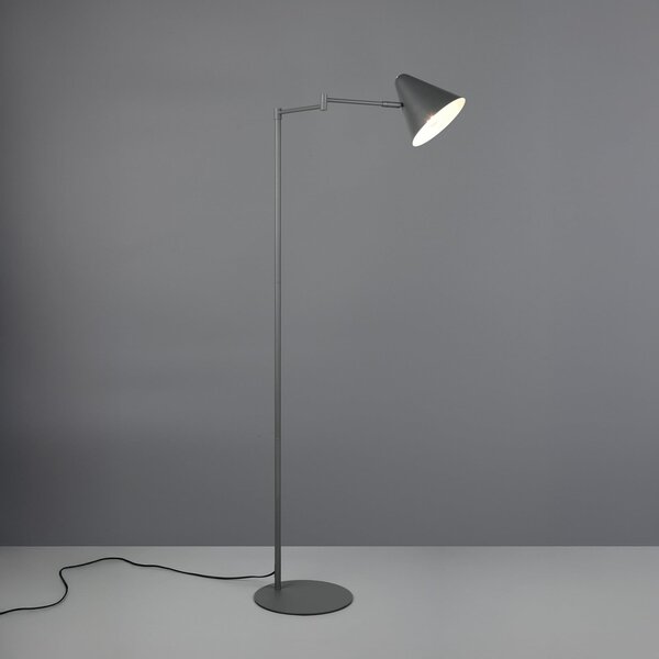 Trio Lighting Stojna svetilka Cosima, antracitna, višina 126 cm, kovina, Črna, Dnevna soba / jedilnica, Kovina, Sodobni