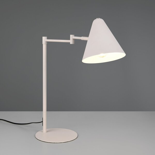 Trio Lighting Namizna svetilka Cosima, svetlo siva, višina 50 cm, kovina, Siva, Dnevna soba / jedilnica, Kovina, Sodobni
