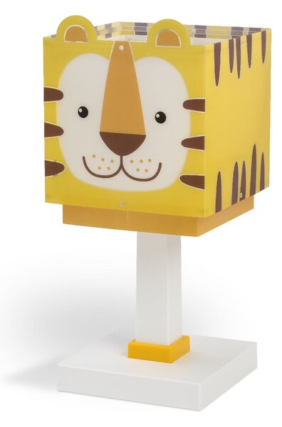 Dalber Otroška namizna svetilka Little Tiger, G4, širina 14 cm, Rumena, Otroška soba, Plastika