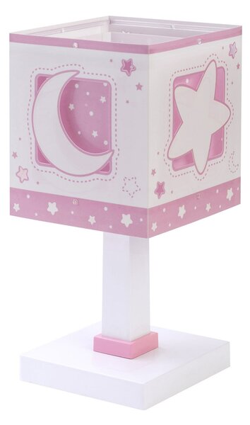 Dalber Otroška namizna svetilka Moonlight Pink, G4, širina 14 cm, Roza / rosé, Otroška soba, Plastika