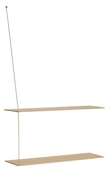 WoudWoud - Stedge Shelf Anniversary L80 White Oak/Brass Woud