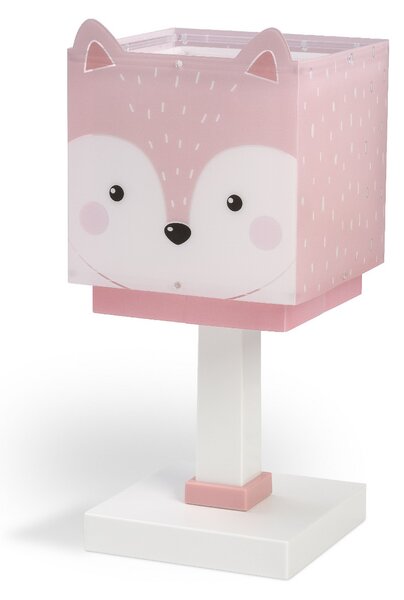 Dalber Otroška namizna svetilka Little Fox, G4, širina 14 cm, Roza / rosé, Otroška soba, Plastika