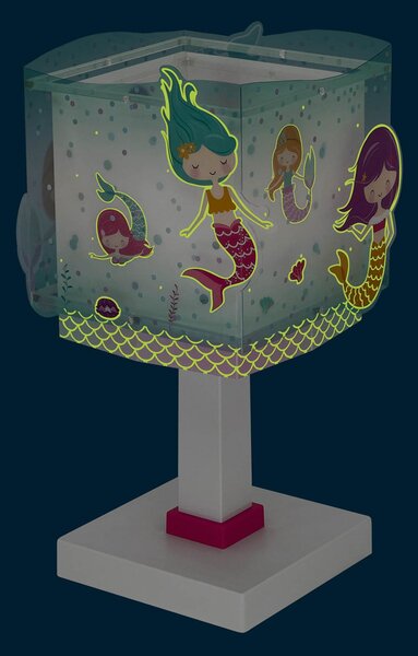 Dalber Otroška namizna svetilka Mermaids, G4, širina 16 cm, Modra, Otroška soba, Plastika