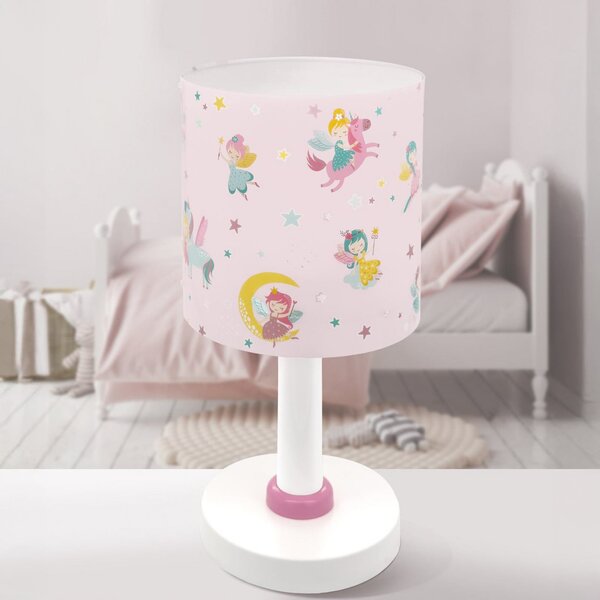 Dalber Otroška namizna svetilka Fairy Dreams, G4, Ø 15 cm, Roza / rosé, Otroška soba, Plastika