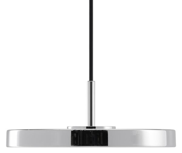 UMAGE LED-visoka svetilka Asteria Micro, polirano jeklo, Ø 15 cm, zatemnjen, Kovinska, Dnevna soba / jedilnica, Kovina, Dizajn