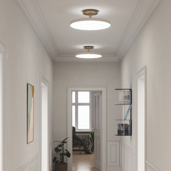 UMAGE LED stropna svetilka Asteria UP PLUS, biserno bela, Ø 60 cm CCT, zatemnjen, Bež, Dnevna soba / jedilnica, Kovina, Dizajn