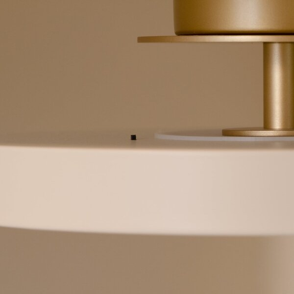 UMAGE LED stropna svetilka Asteria UP PLUS, biserno bela, Ø 43 cm CCT, zatemnjen, Bež, Dnevna soba / jedilnica, Kovina, Dizajn