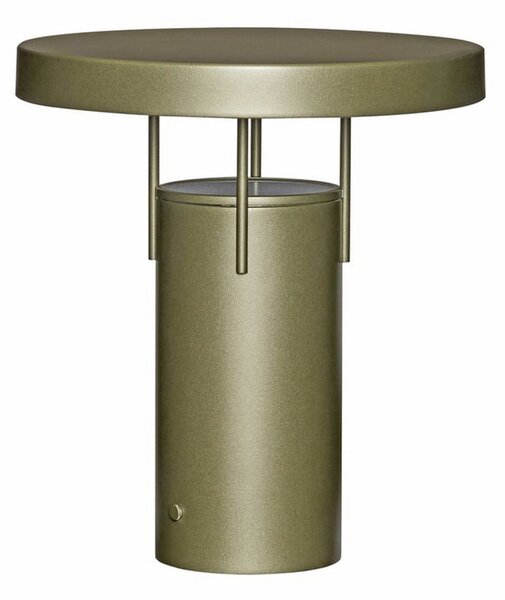 Hübsch HÜBSCH LED-akumulatorska namizna svetilka BringMe temno zelena metalik, 28 cm, zatemnjen, Zelena, Kovina, Sodobni