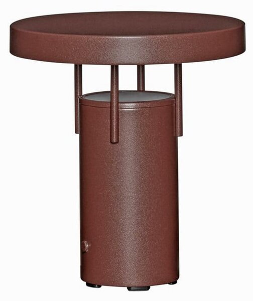 Hübsch HÜBSCH LED-akumulatorska namizna svetilka BringMe Mini, bordo, 20 cm, zatemnjen, Rdeča, Kovina, Sodobni