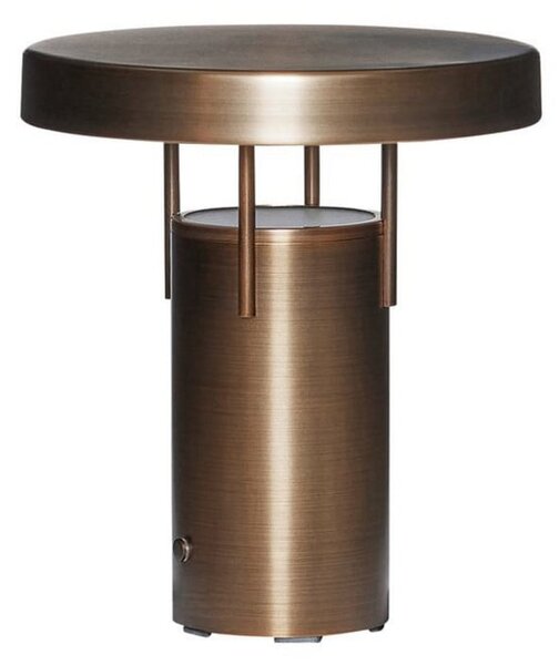 Hübsch HÜBSCH LED-akumulatorska namizna svetilka BringMe Mini, medenina, 20 cm, zatemnjen, Zlata / medeninasta, Kovina, Sodobni