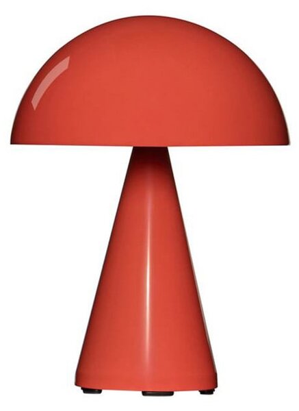 Hübsch HÜBSCH LED-akumulatorska namizna svetilka Mush, svetlo rdeča, višina 20 cm, zatemnjen, Rdeča, Kovina, Sodobni