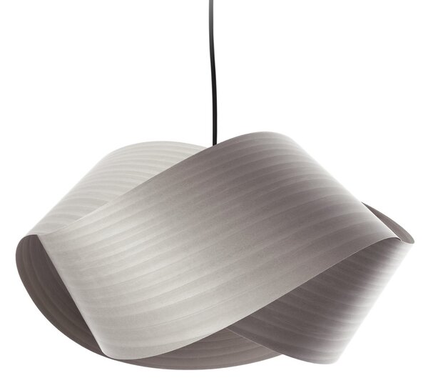LZF LAMPS obesna svetilka Nut, siva/nikljevo barva, dolžina 42 cm, les, zatemnjen, Siva, Dnevna soba / jedilnica, Les, Dizajn