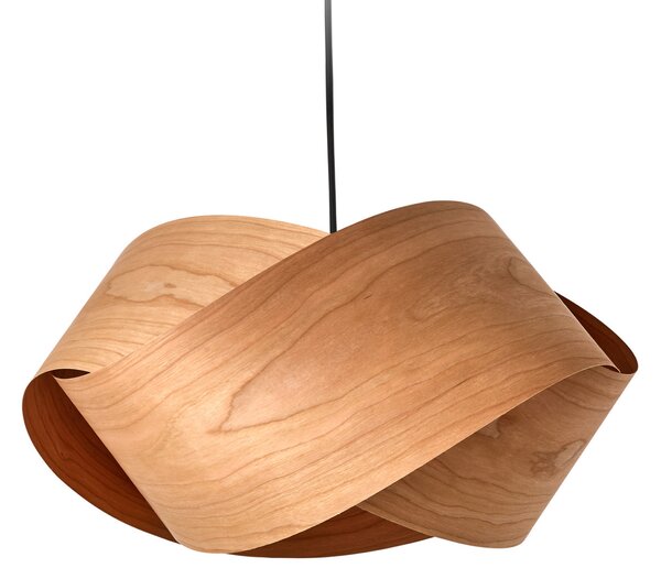 LZF LAMPS obesna svetilka Nut, češnjev les/nikljevo barva, dolžina 42 cm, zatemnjen, Les, Dnevna soba / jedilnica, Les, Dizajn