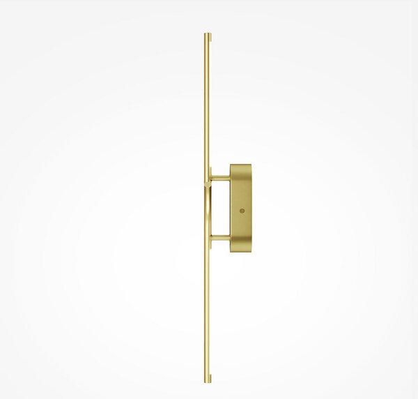 Maytoni LED stenska svetilka RENAISSANCE, medenina/medenina, višina 63 cm, 2 krila., Zlata / medeninasta, Dnevna soba / jedilnica, Kovina, Sodobni