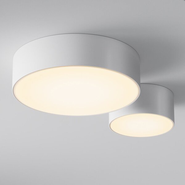 Maytoni LED zunanja stropna svetilka Zon, bela, Ø 12 cm, 3.000 K, kovina, Bela, Aluminij, Sodobni
