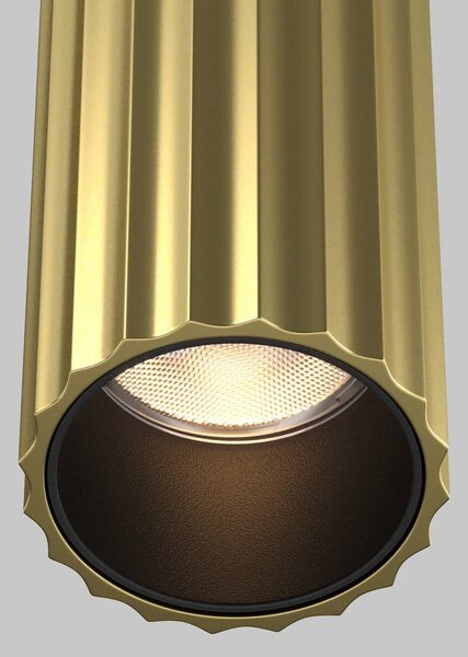 Maytoni LED stenska svetilka Calipso, medenina, višina 49 cm, kovina, 4-svetilna., Zlata / medeninasta, Dnevna soba / jedilnica, Aluminij, Sodobni