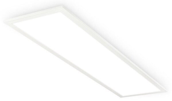 Briloner LED-panel Simple A, bel, 100 x 25 cm, kovina, 4.000 K, Bela, Študija / pisarna, Kovina