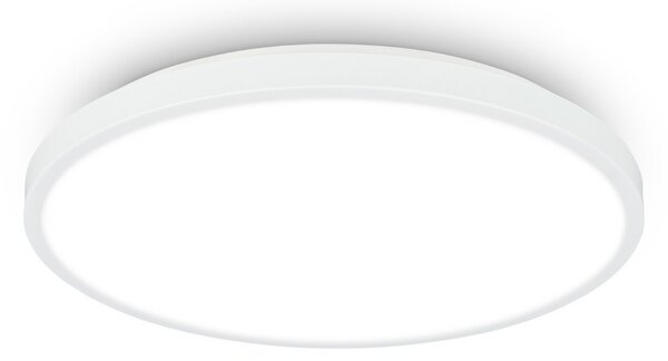 Briloner LED stropna svetilka Kaida, bela, Ø 30 cm, EEK A, 4.000 K, Bela, Študija / pisarna, Kovina