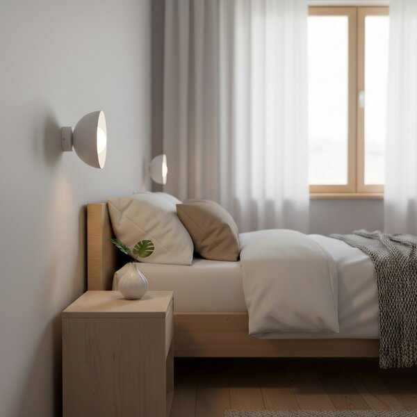 EMIBIG LIGHTING Stenna svetilka Bibi K1, siva, jeklo/steklo, Ø 18 cm, zatemnjen, Siva, Dnevna soba / jedilnica, Kovina, Sodobni