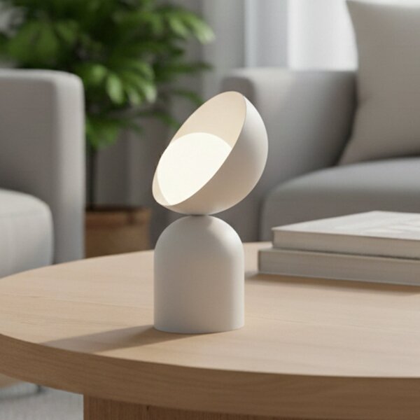EMIBIG LIGHTING Namizna svetilka Boto LN1, bež, jeklo/steklo, višina 31 cm, G9, Bež, Dnevna soba / jedilnica, Kovina, Sodobni