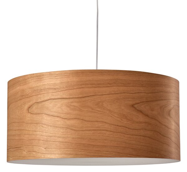 LZF LAMPS LED viseča svetilka Gea, barva češnjevega lesa, Ø 42 cm, les, zatemnjen, Les, Dnevna soba / jedilnica, Les, Dizajn