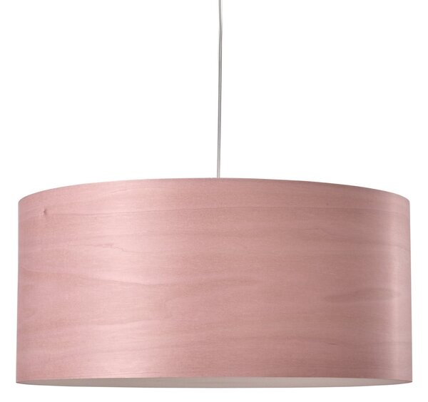 LZF LAMPS LED viseča svetilka Gea, svetlo roza, Ø 42 cm, les, zatemnjen, Roza / rosé, Dnevna soba / jedilnica, Les, Dizajn