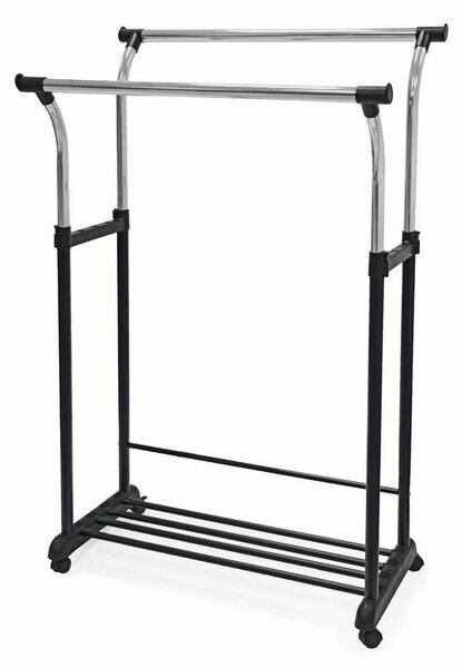 Mömax Mobilno Stojalo Za Obleke Swing 2, Črna, Krom