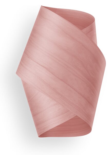LZF LAMPS stenska svetilka Orbit, svetlo roza, širina 19 cm, les, zatemnjen, Roza / rosé, Dnevna soba / jedilnica, Les, Dizajn