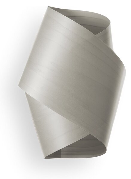LZF LAMPS stenska svetilka Orbit, siva, širina 19 cm, les, zatemnjen, Siva, Dnevna soba / jedilnica, Les, Dizajn