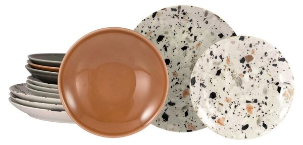 Creatable Jedilni Servis Terrazzo Mix, 12-Delni