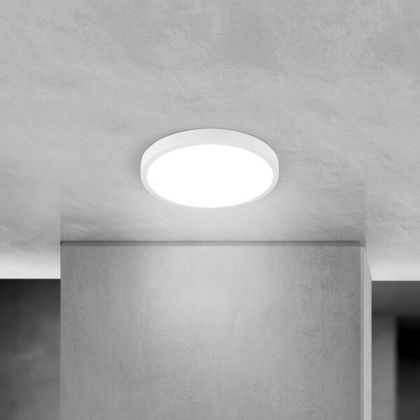ORION LED stropna svetilka Disc, bela Ø 24 cm, CCT, kovina/plastika, zatemnjen, Bela, Dnevna soba / jedilnica, Aluminij, Sodobni
