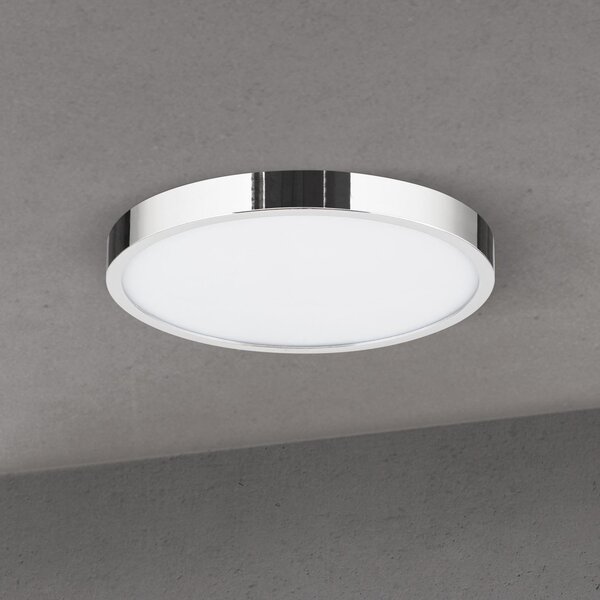 ORION LED stropna svetilka Disc, krom barva, Ø 24 cm, CCT, kovina, zatemnjen, Kovinska, Dnevna soba / jedilnica, Aluminij, Sodobni