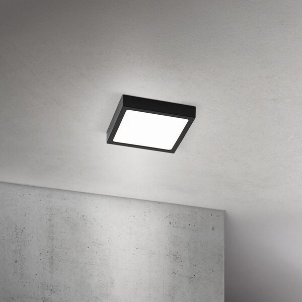 ORION LED stropna svetilka Disc, črna Dolžina 14 cm, CCT kovina, zatemnjen, Črna, Dnevna soba / jedilnica, Aluminij, Sodobni