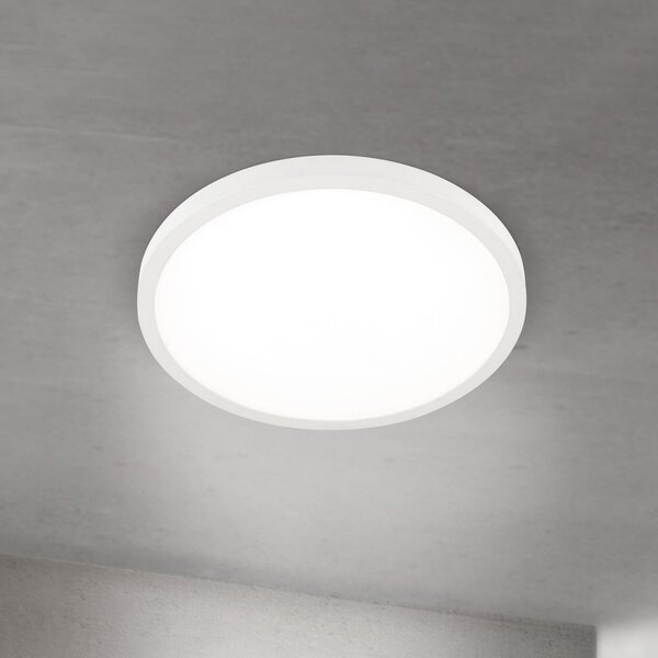 ORION LED stropna svetilka Disc, bela Ø 40 cm, CCT, kovina/plastika, zatemnjen, Bela, Dnevna soba / jedilnica, Aluminij, Sodobni