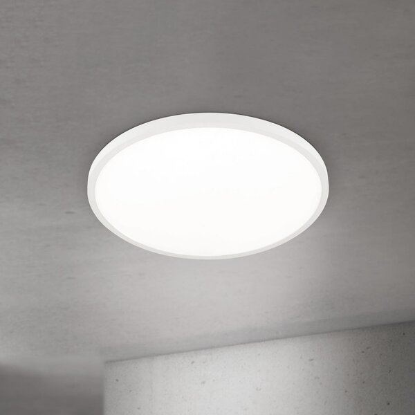 ORION LED stropna svetilka Disc, bela Ø 60 cm, CCT, kovina/plastika, zatemnjen, Bela, Dnevna soba / jedilnica, Aluminij, Sodobni