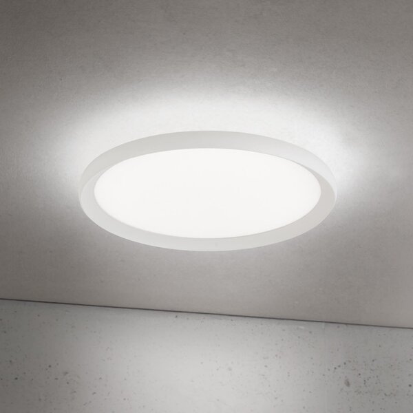 ORION LED stropna svetilka Kant, Ø 40 cm, bela, CCT, kovina/plastika, zatemnjen, Bela, Dnevna soba / jedilnica, Aluminij, Sodobni