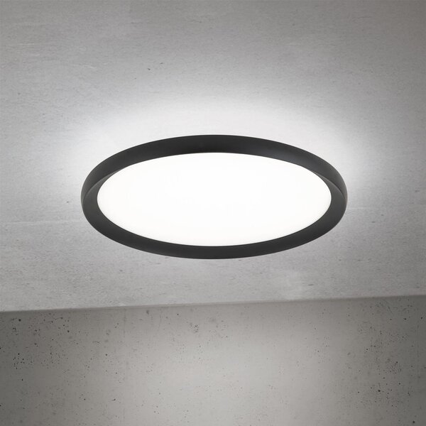 ORION LED stropna svetilka Kant, Ø 40 cm črna, CCT kovina/plastika, zatemnjen, Črna, Dnevna soba / jedilnica, Aluminij, Sodobni