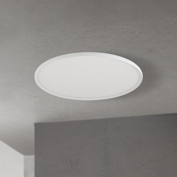 ORION LED stropna svetilka Kant, Ø 80 cm, bela, CCT, kovina/plastika, zatemnjen, Bela, Dnevna soba / jedilnica, Aluminij, Sodobni