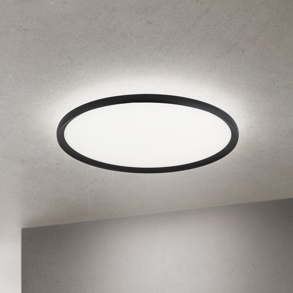 ORION LED stropna svetilka Kant, Ø 60 cm črna, CCT kovina/plastika, zatemnjen, Črna, Dnevna soba / jedilnica, Aluminij, Sodobni