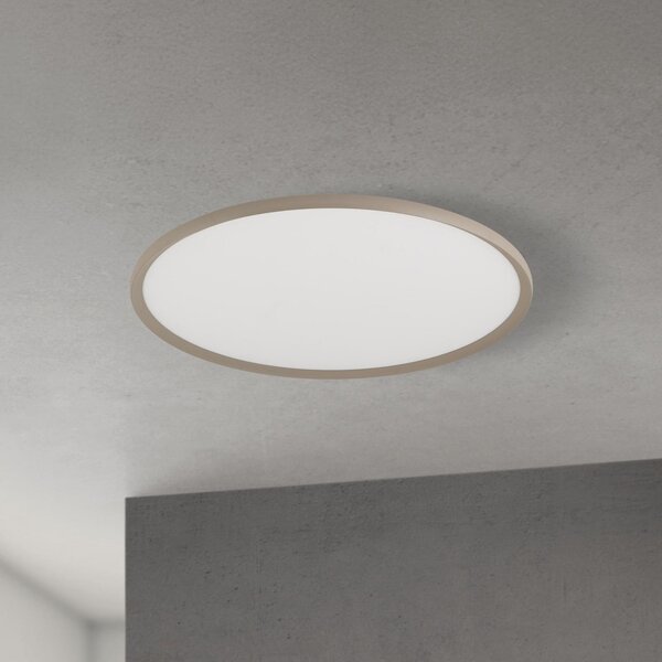 ORION LED stropna svetilka Kant, Ø 80 cm, kaki, CCT, kovina/plastika, zatemnjen, Zelena, Dnevna soba / jedilnica, Aluminij, Sodobni