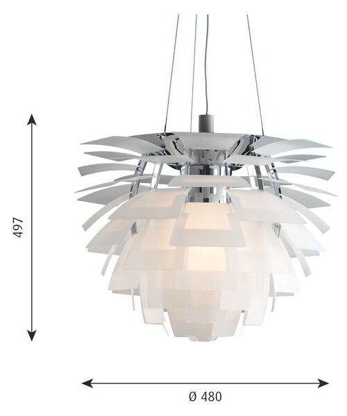 Louis PoulsenLouis Poulsen - PH Artichoke Obesek Svetilka Ø480 LED (DTW) White Louis Poulsen